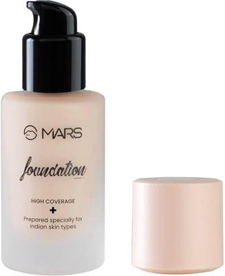 MARS Matte High Coverage Liquid Foundation, Blemish Free & Blendable  Foundation(Shade-03, 40 ml)