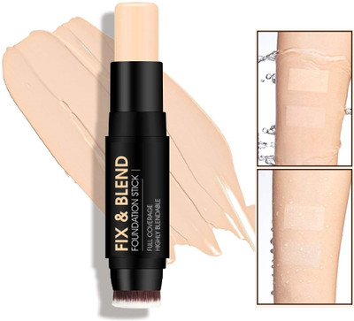 Arcanuy Matte Foundation Stick With Inbuilt Blending Brush Foundation(BEIGE, 12 g)