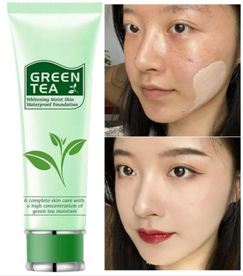 AEPRUY Green Tea Waterproof Foundation Whitening  Foundation(WHITE IVORY, 80 ml)