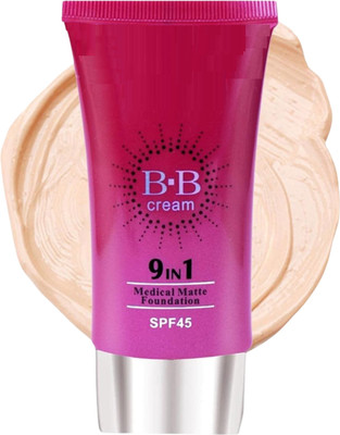 SHENY COLORS 9 in1 BB Cream | Light Coverage | 24-Hour Wear | SPF 45 | Even Tone  Foundation(beige, 50 ml)