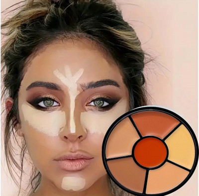 YAWI 3 IN 1 Multi Shade High Covreage Cream Concealer Palette Foundation(Multi Colour, 8 g)