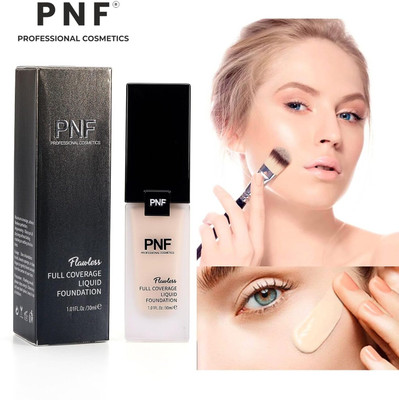 PNF PROFESSIONAL Flawless Finish Foundation | Full Coverage Liquid Foundation | Long Lasting, Foundation(Buildable Full Coverage | Lightweight | Easy to Blend, BARCELONA, 30 ml)