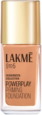 Lakmé 9to5 Powerplay Priming Foundation, Built in Primer, SPF 20 Foundation(Cool Walnut, 25 ml)
