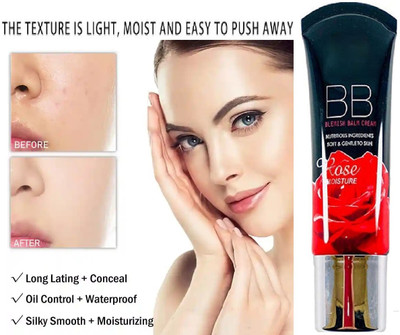 USBK Blemish balm cream rose moisture brightening for all skin types Foundation(IVORY, 38 ml)