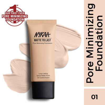 NYKAA Matte to Last Pore Minimizing Foundation 01N Light 30ml Foundation(01N Light, 30 ml)