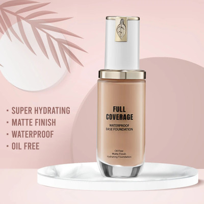 Sheny Faster Coverage Waterproof Base Matte Liquid Foundation (BEIGE, 45 g) Foundation(beige, 45 ml)