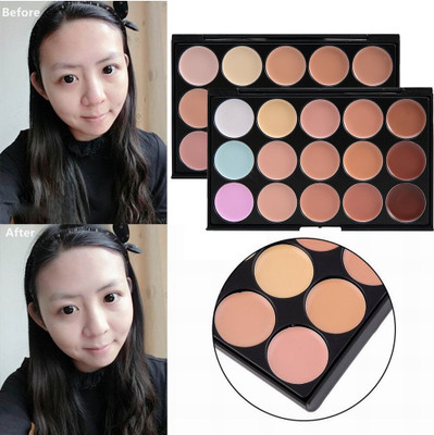 YAWI Long Lasting Matte Finish Foundation Palette 15 Color Foundation(Multi Shade, 30 g)