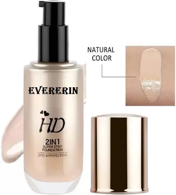 EVERERIN Foundation cream for oily dry skin and refines pores for a natural looking1 Foundation(BEIGE, 60 ml)