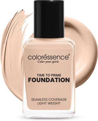 COLORESSENCE Time to Prime Full Coverage Liquid Foundation with Dewy Waterproof Finish Foundation(Vanilla, 30 ml)