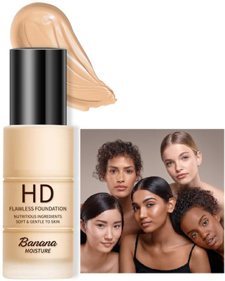 GABBU HD BANANA HIGH COVERAGE WATERPROOF FOUNDATION Foundation(NATURAL BEIGE, 30 ml)