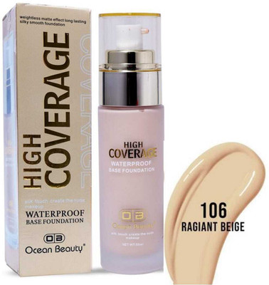 OB OCEAN BEAUTY Dewy Hydrating Definition Cream Finish Waterproof Coverage Mousse Base 24 Hours Foundation(High Foundation Matte Full HD Liquid Oily BB CC All Dusky for Skin Type Dark Dry, 50 ml)