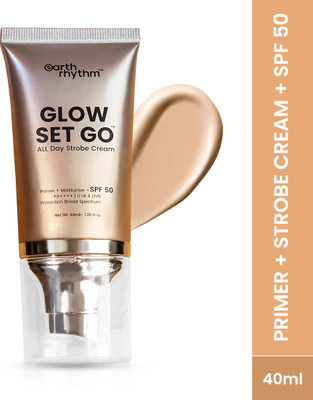 Earth Rhythm Glow Set Go All Day Strobe Cream, Primer & Moisturiser with SPF 50, Pearly Glow Foundation(Pearly Glow, 40 ml)