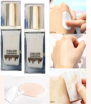 HUZURLU Professional Makeup Full Coverage Foundation Makeup with SPF 20 Foundation Combo Foundation(WIGHT, 60 ml)