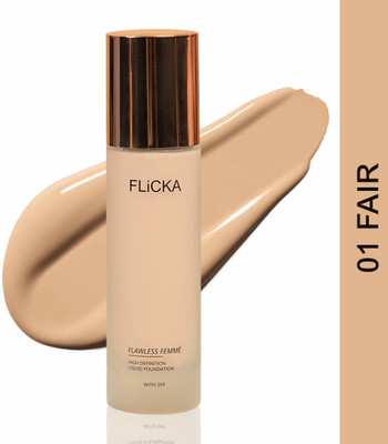 Flicka High Coverage Liquid Foundation 01 Fair, 30ml Foundation(Fair, 30 ml)