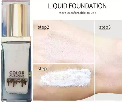 GABBU WHITE COLOR CHANGING PERFECT MATCH COLOR CHANGING FOUNDATION Foundation(white, 30 ml)