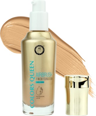 COLORS QUEEN Airbrush Foundation with Hyaluronic Acid, Long Lasting & Lightweight Formula Foundation(03 - Natural Beige, 55 ml)