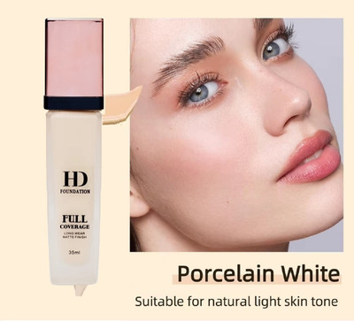 TOPQ Full Coverage Mattle Oil-Control Great Choice For Gift Foundation(Beige, 35 ml)