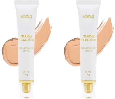 Insight Cushion Soft & Perfect Matte Finish Mousse Foundation (Cream Natural) Pack of 2 Foundation(Cream Natural, 60 g)
