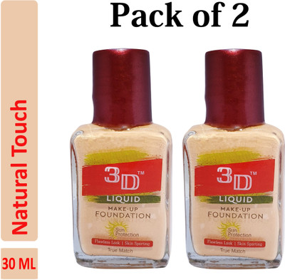 3D Flow less Look Foundation(Natural, 60 ml)