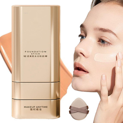 Sundhi New Foundation Stick, Face Stick with Brush, 2 in 1 Water-Repellent.(pack-1) Foundation(natural, 100 g)