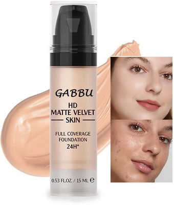 GABBU Best Oil Control 24H Full Coverage  Foundation(natural beige, 15 ml)