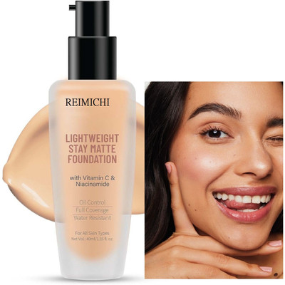 REIMICHI Longlasting Full Coverage Matte Finish Face Makeup, Poreless, Lightweight Foundation(natural, 40 ml)