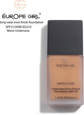Europe Girl Matte -210 Spf-15 Foundation(Dark Warm Undertone, 40 ml)