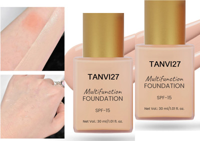 tanvi27 Best Water Proof & Long Lasting Multi Function Foundation With Spf-15 Foundation(Natural, 60 ml)