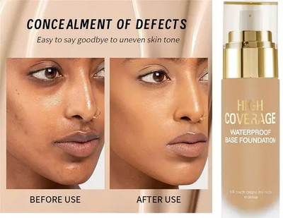 Wiffy All Skin Type Best High Coverage  Foundation(DARK BEIGE, 60 ml)