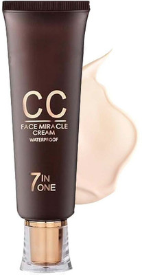 MYEONG 7 in 1 Face Miracle Waterproof And Long Lasting CC Cream Foundation(Natural Beige, 60 g)