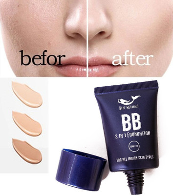 BLUEMERMAID FACE MAKEUP BB CREAM FOUNDATION FULL COVERAGE Foundation(BEIGE, 30 ml)