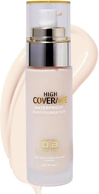 OCEAN BEAUTY Waterproof Liquid High Coverage Matte Finish Full Foundation For Oily & Dry Skin Foundation(White Ivory, 50 ml)