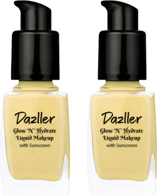 Dazller Moisturizing Liquid Makeup (Pack of 2 X 27mL) Foundation(Honey R31, 54 ml)