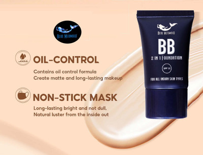 BLUEMERMAID Liquid Foundation Waterproof Full Coverage Long Lasting Foundation(BEIGE, 30 g)
