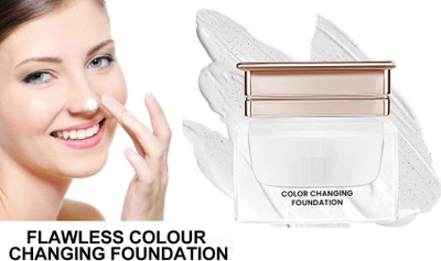 Jiwoo New Color Changing Waterproof Foundation With Satin Finish  Foundation(white, 30 ml)