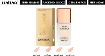 MALIO High Coverage Waterproof Base Foundation Silky Touch M11 Foundation(Beige, 40 ml)