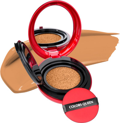 COLORS QUEEN Mask Fit Red Cushion Foundation, 72Hrs Long Lasting, Satin Finish, Full Coverage Foundation(05 - Walnut Dream, 18 g)