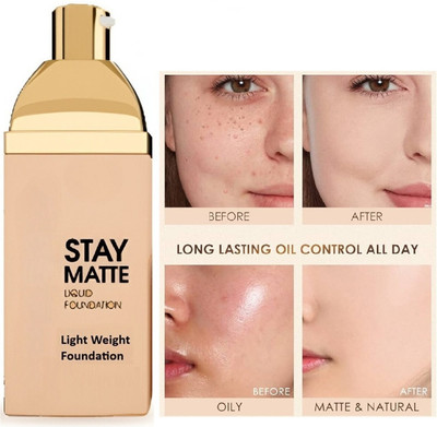 Yuency Weightless Foundation for Makeup| Lightweight & Long-Lasting | Matte Finish Foundation(HAZEL NUT, 50 ml)