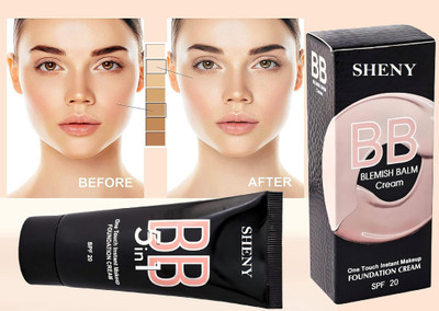 Sheny 5 in 1, BB cream for dry sensitive skin with foundation for everyday use, Foundation(BEIGE, 60 g)