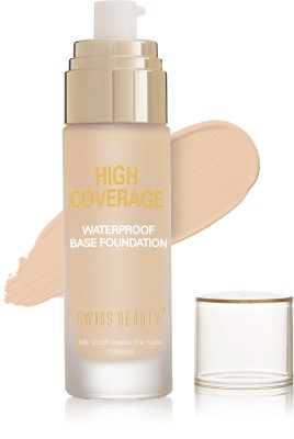 SWISS BEAUTY High Coverage Waterproof Base  Foundation(Natural Beige, 55 g)