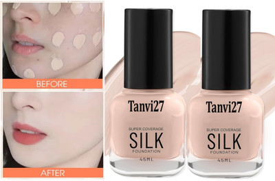 tanvi27 New Matte Finish Full Coverage Foundation For All Skin Type Foundation(IVORY, 90 ml)