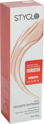 Styglo Age Color Intense Triple Whitening Foundation(White Ivory -01, 80 g)