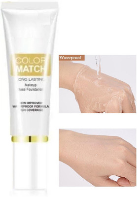 ADJD Color Match Long Lasting Makeup Base Foundation New Improved High Coverage Foundation(IVORY, 50 g)