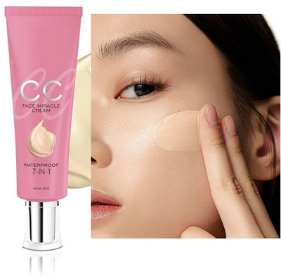 FLORERO 7 in 1 Face Miracle CC Cream Anti-Aging  Foundation(NATURAL, 60 ml)