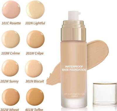 FRAILENO new long lasting High Coverage Waterproof Base Matte Liquid Foundation(BEIGE, 60 ml)