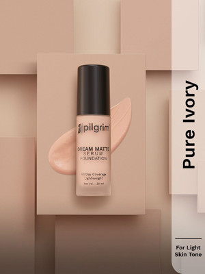 Pilgrim Dream Matte Serum Lightweight Foundation Non-cakey with All-Day Coverage Foundation(Pure Ivory 11O, 30 ml)