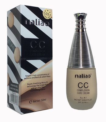 maliao CC Foundation Complexion Care Cream All in 1 Instant Skin Stylist Natural Beige Foundation(Natural Beige, 50 ml)