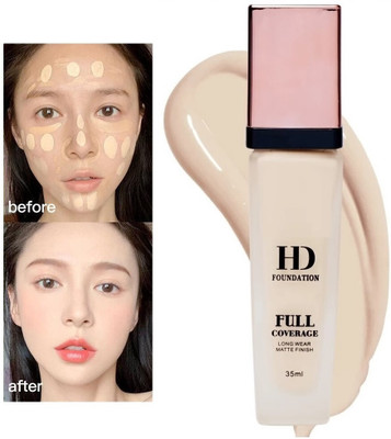 TOPQ Finish Lightweight Foundation|Full Coverage Blendable Foundation(Ivory, 35 ml)