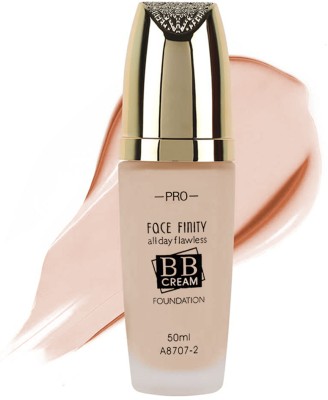 adbeni Face Finity BB Foundation Cream, With SPF15, Flawless Coverage, Instant Glow-Up Foundation(02-Light Beige, 50 ml)