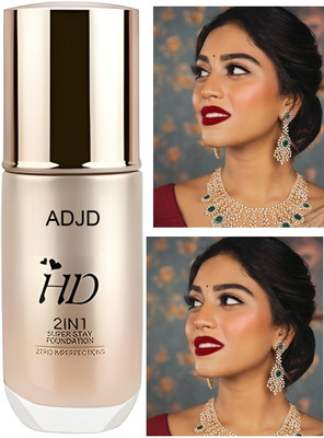 ADJD Dewy Finish | High Coverage 2 IN 1 HD  Foundation(BEIGE, 60 ml)